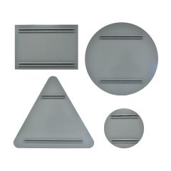 2.5mm Aluminium Panels with Sign Channel - Grey/Mill Finish