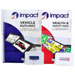 Impact Vehicle Outline and Safety Sign Bundle 2023