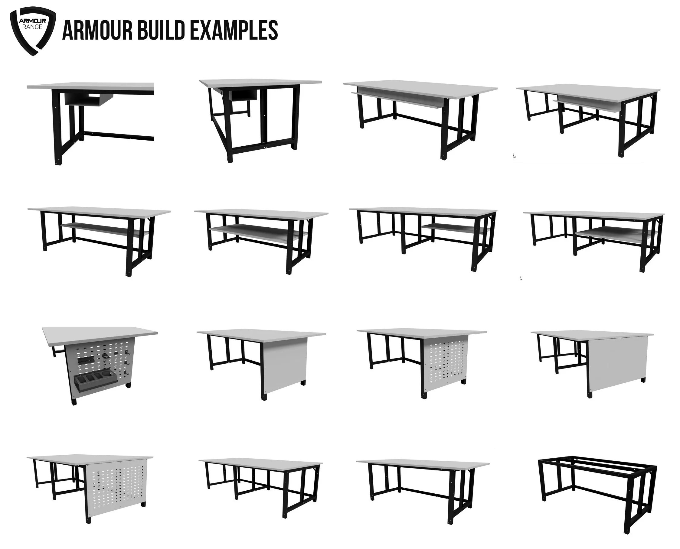 ARMOUR Modular Work Bench Build Examples