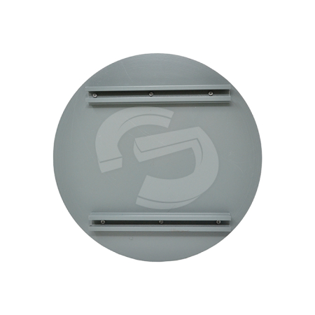300mm Diameter Circle - 2.5mm Aluminium Panel with Channel (Grey/Mill)