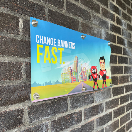 Banner to Sign Channel Fixing Kit - For Easy Change Banners