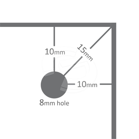 Corner Pro 4 Hole Punch Die - 8mm