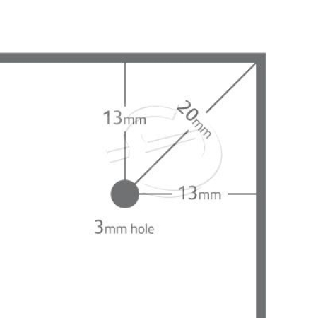 Corner Pro 4 Hole Punch Die - 3mm