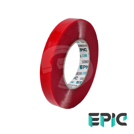 EPIC OPTICS | Acrylic D/S Tape Clear - 19mm x 10m (Mini Roll)