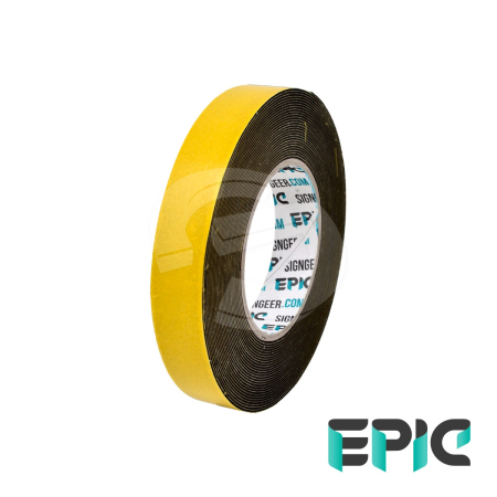 EPIC LIMITLESS | D/S Foam Tape Black - 24mm x 10m (Mini Roll)