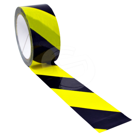 Hazard Floor Marking Tape Black & Yellow - 50mm x 33m