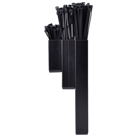 Magnetic Cable Tie Holder - Includes 200 Assorted Ties