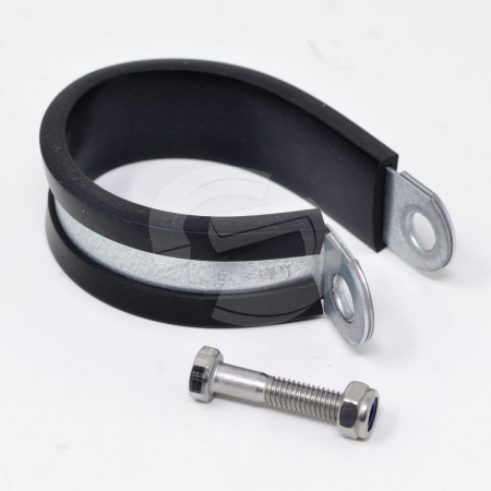 Rubber Lined Stainless Steel P Clip - 50mm Diameter