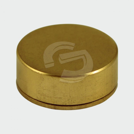 Polished Brass Brass Threaded Screw Cap (Pack 4)(TSC14PBP)