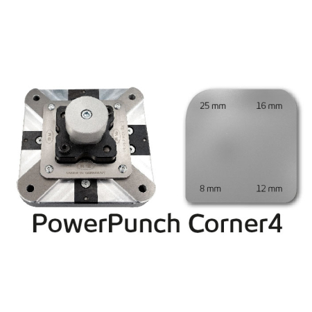 PowerPunch - Corner 4 Rounding Punch (8mm, 12mm, 16mm, 25mm)
