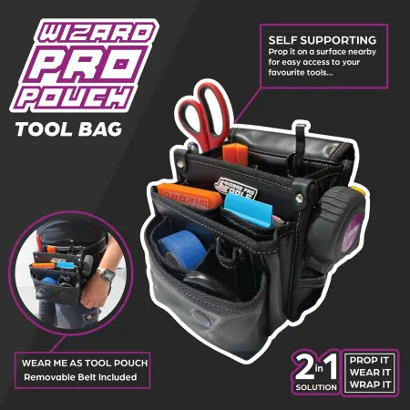 Wizard Pro Pouch - Tool Bag & Belt For Architectural Wrappers 