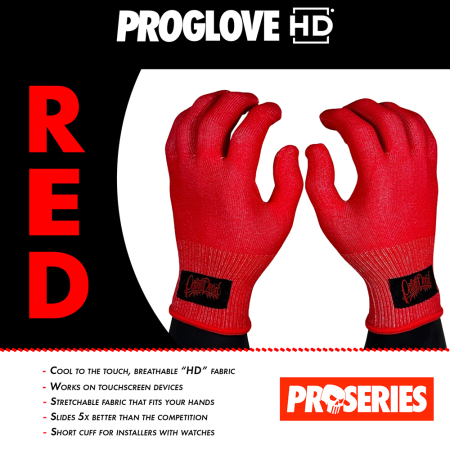 PROGLOVE HD Vinyl Wrap Gloves - Red