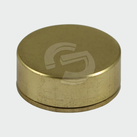 Satin Brass Threaded Screw Cap (Pack 4)-TSC14SBP