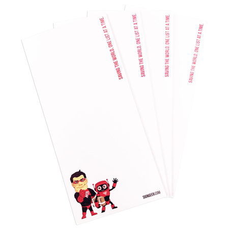 Signman & Signbot Slimline Notepads - Pack of 4