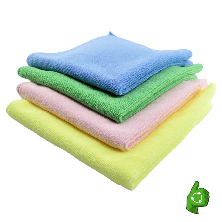 Microfibre Cloth - Heavy Duty 300gsm (Multi-Colour) - Pack of 4 