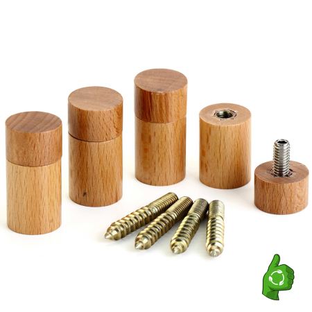 Natural Wooden Sign Stand Off Fixings - Wall Sign Fixings