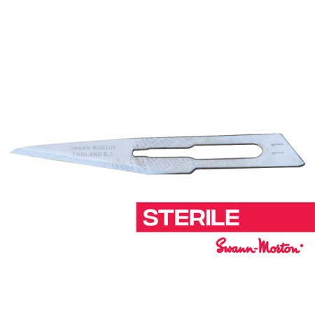 #11 Swann Morton Sterile Carbon Steel Blades (Box of 100)