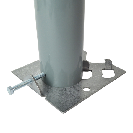 Aluminium Base Plate for Sign Posts - Universal (Fits Round & Square Posts)