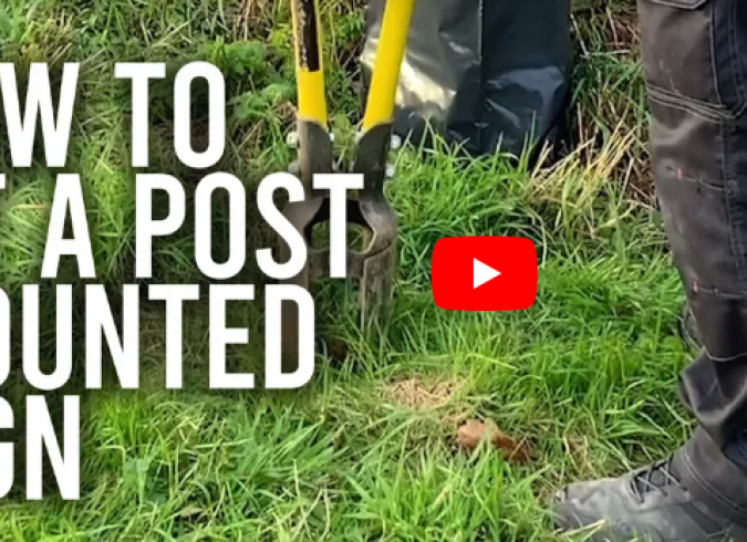 How to fit a Post Mounted Sign